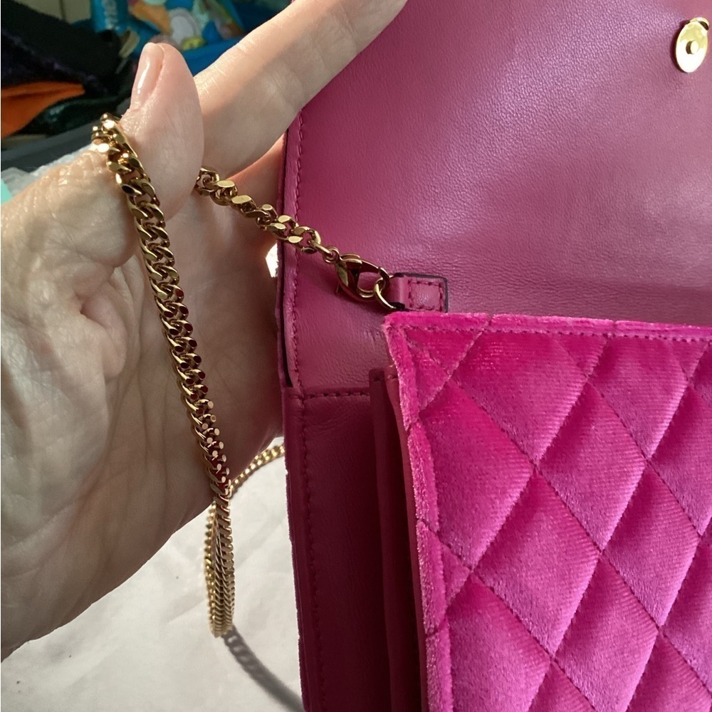 Versace La Medusa Velvet Pink💞NWT PURSE - Picture 14 of 17